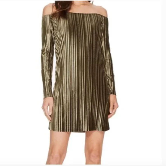 Romeo & Juliet Couture Pleated Velvet Dress Small
